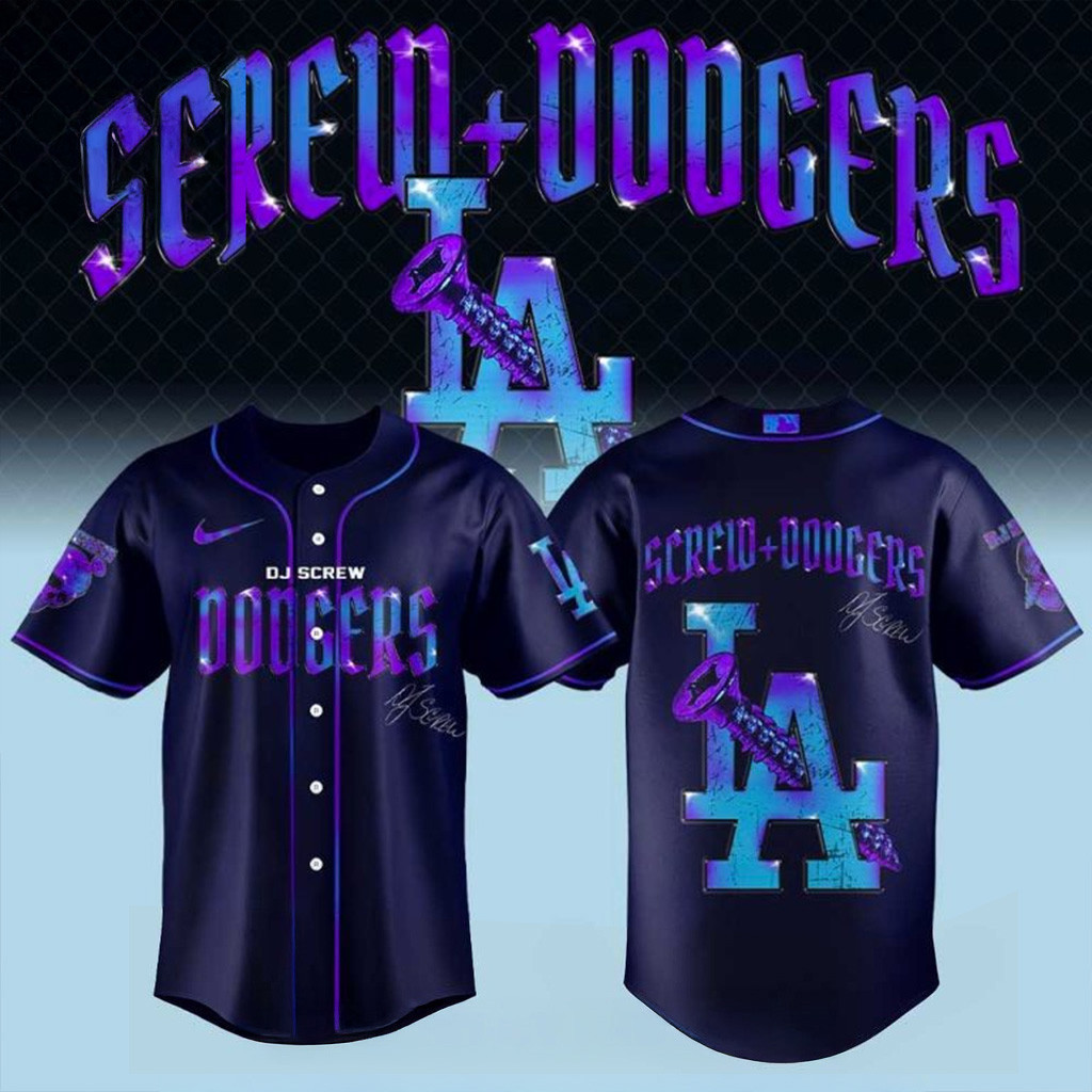 Los Angeles Dodgers Honor All-Time DJ Screw Signature Jersey Los Angeles Dodgers Merch