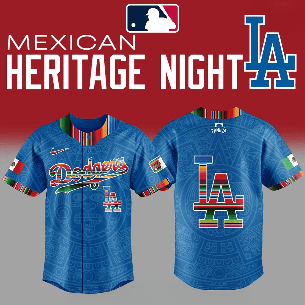 Los Angeles Dodgers Mexican Heritage Night Baseball Jersey Los Angeles Dodgers Merch Fans Gifts