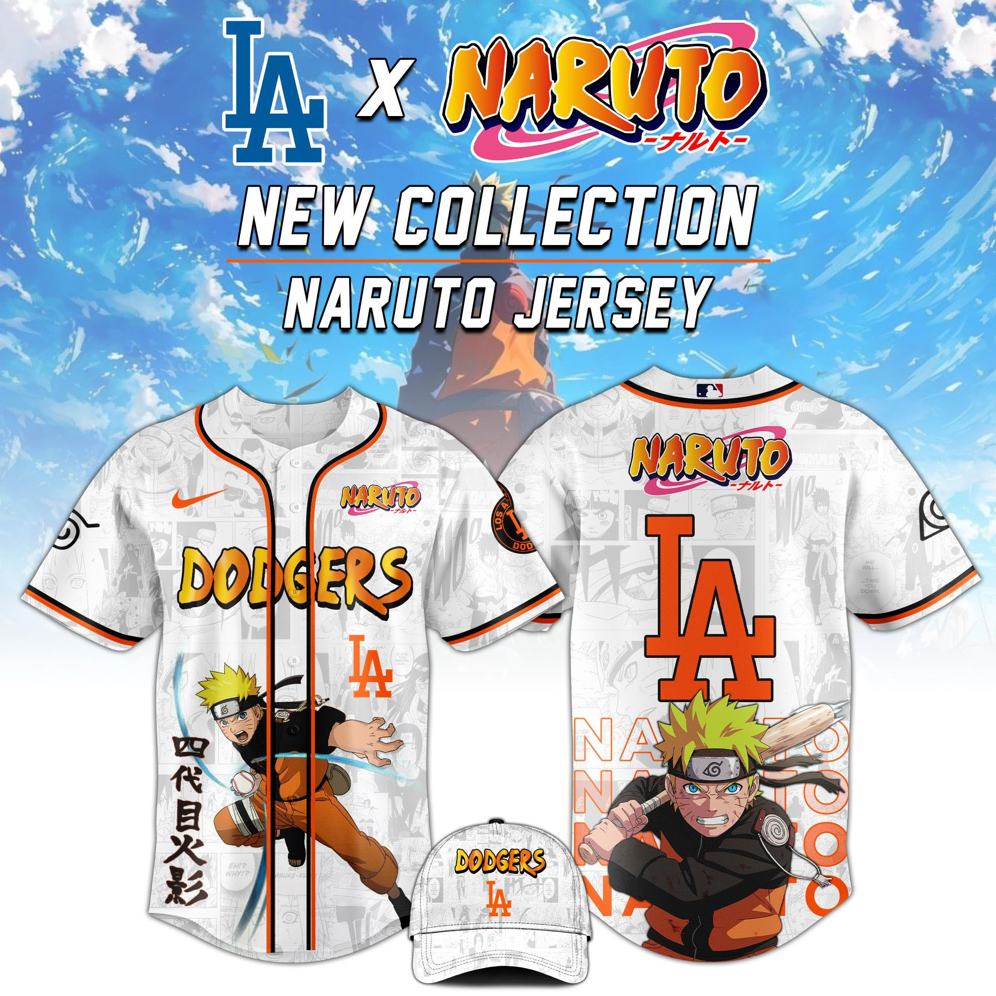 Los Angeles Dodgers Mlb X Naruto Jersey Gift For Naruto Fans