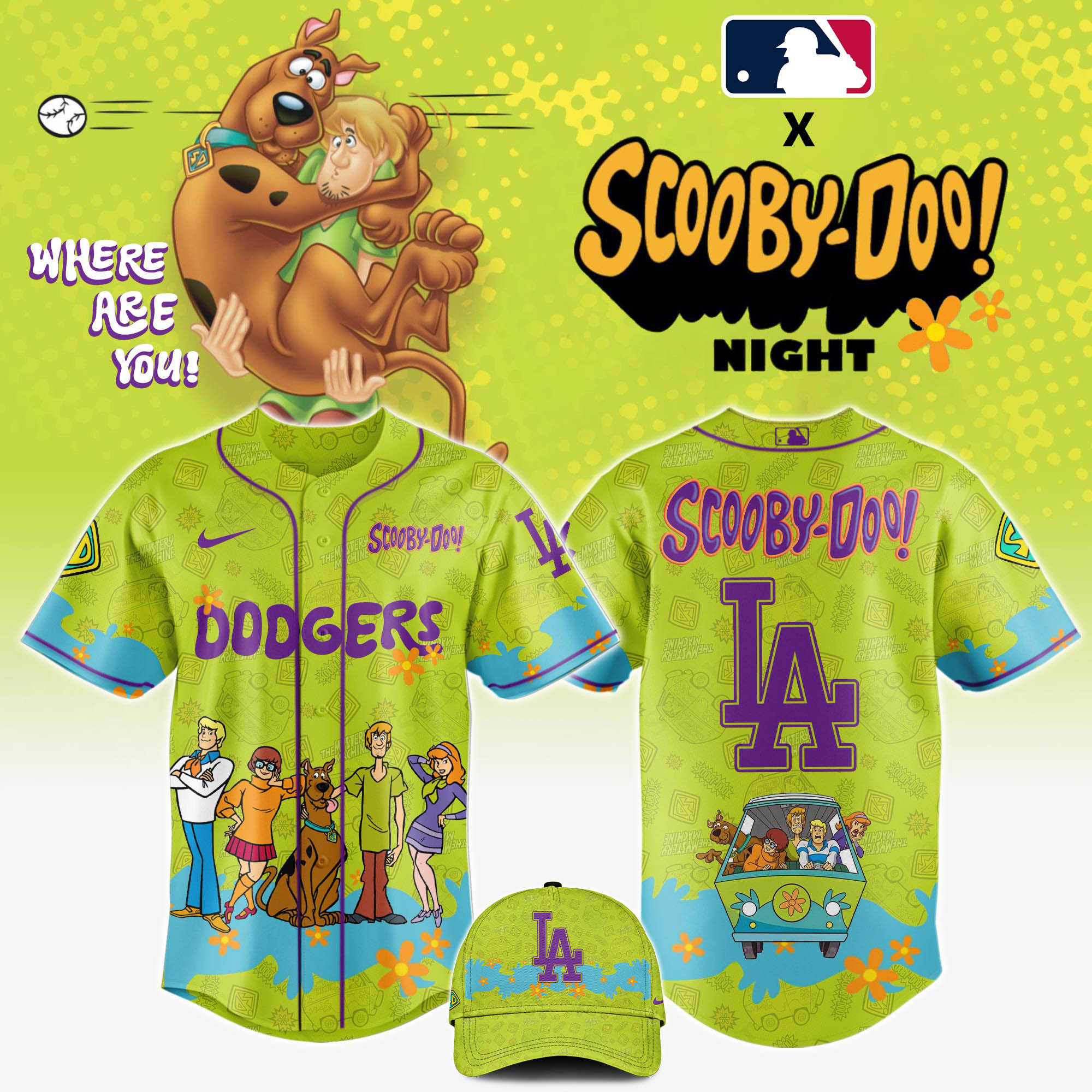 Los Angeles Dodgers Mlb X Scooby Doo Jersey Best Gift For Fans