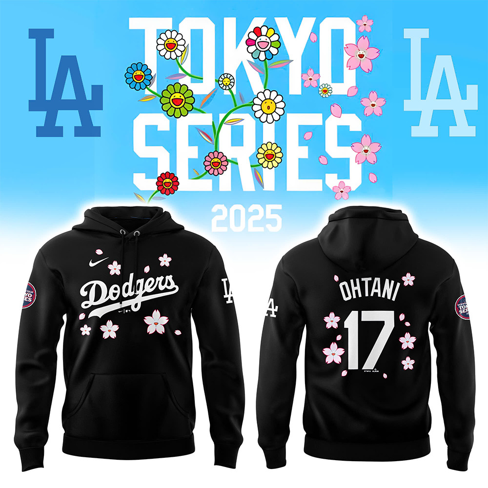 Los Angeles Dodgers OHTANI Tokyo Series 2025 Black Hoodie Gifts For Baseball Lovers