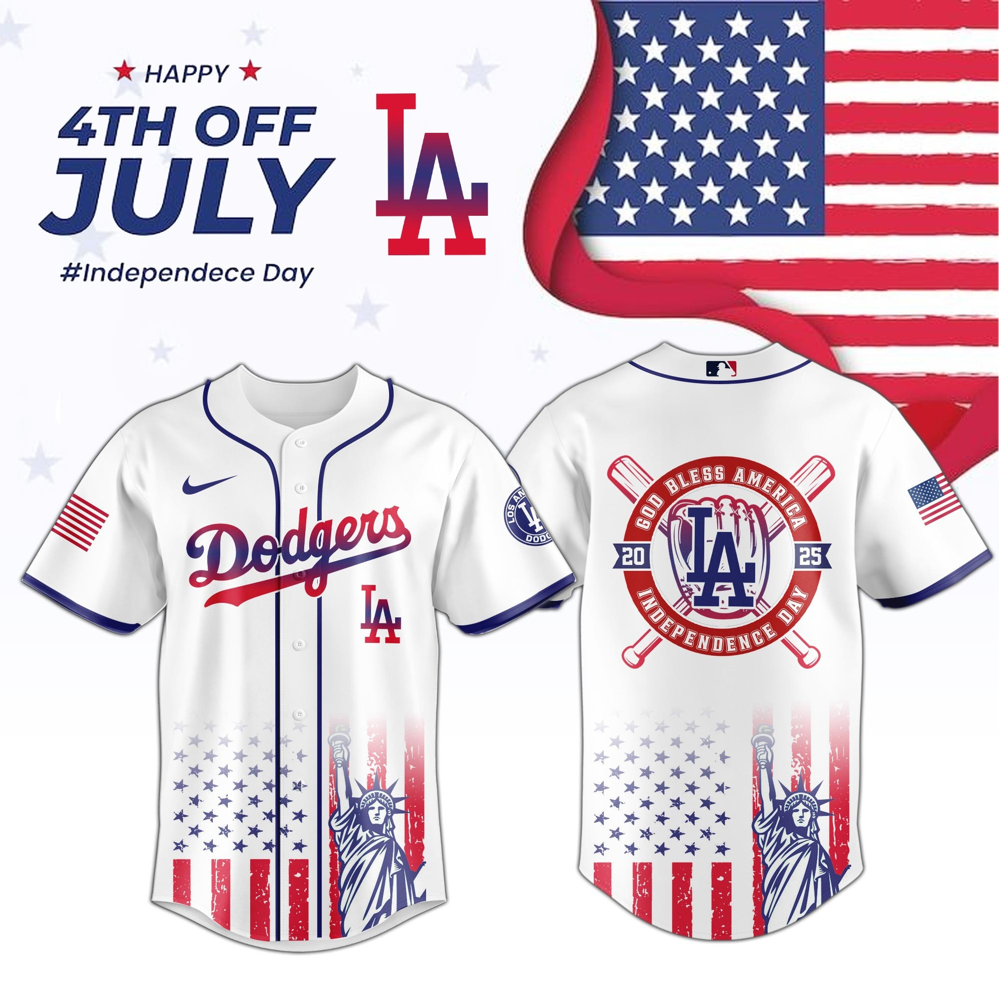 Los Angeles Dodgers Special Independence Day Limited Edition Jersey