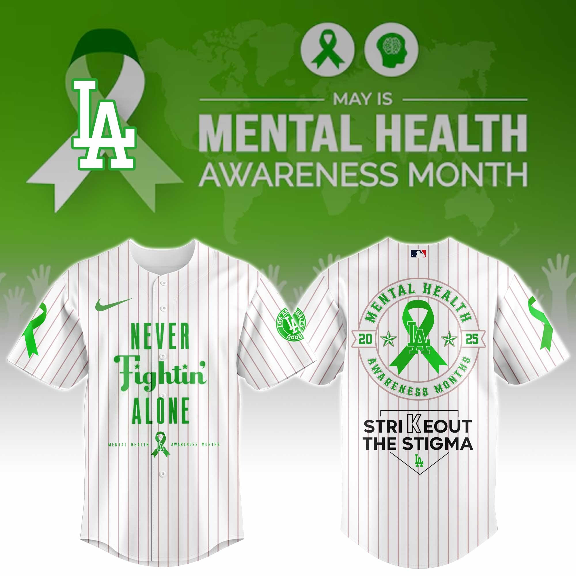 Los Angeles Dodgers Special Mental Health Awareness Week Limited Edition Jersey