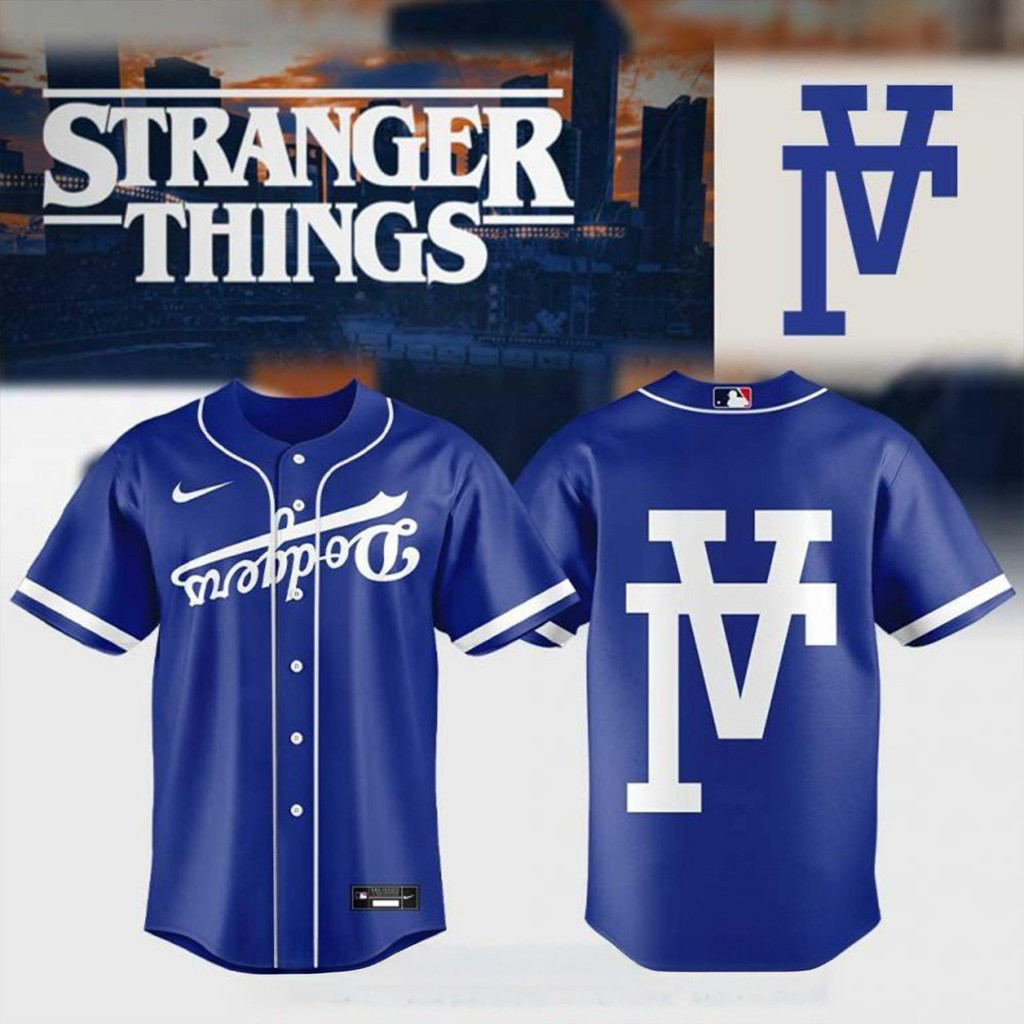 Los Angeles Dodgers Stranger Things Baseball Jersey Los Angeles Angels Merch Husband Gifts