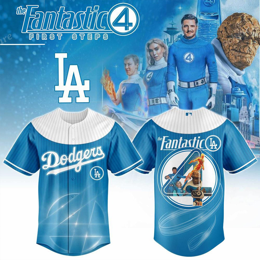 Los Angeles Dodgers The Fantastic 4 First Steps Baseball Jersey LA Dodgers Merch Fans Gifts