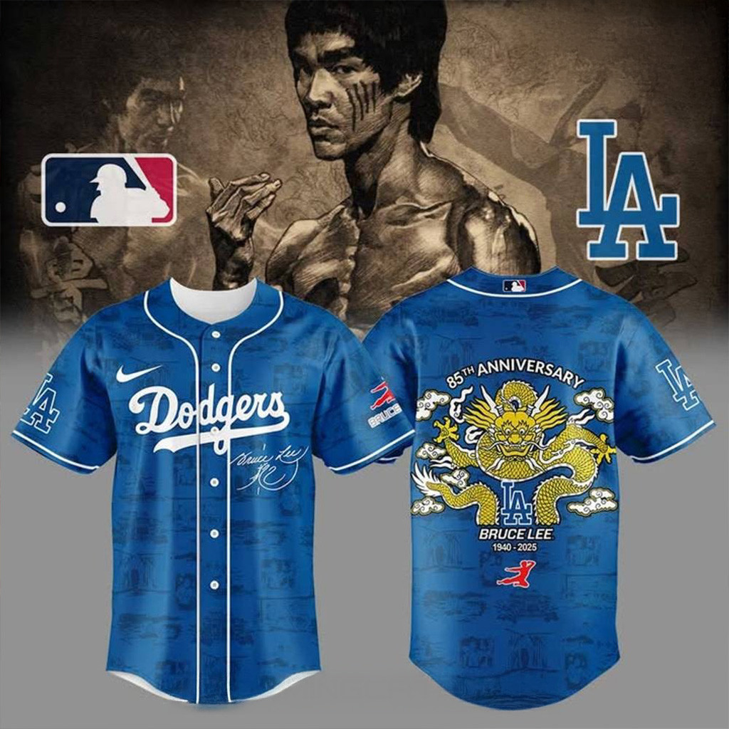 Los Angeles Dodgers X Bruce Le 85th Anniversary Jersey Dodgers Merch Baseball Lover Gift Ideas