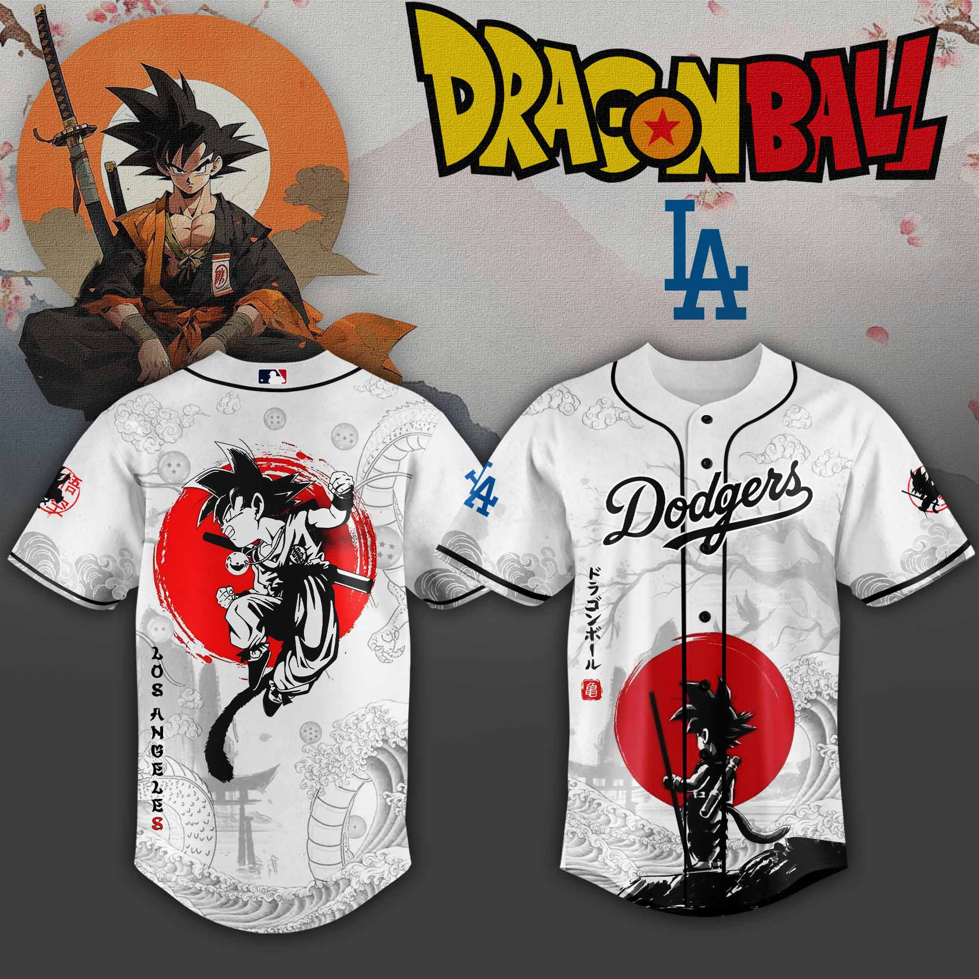 Los Angeles Dodgers X Dragon Ball 2025 Japan Jersey Gift For Dragonball Fans