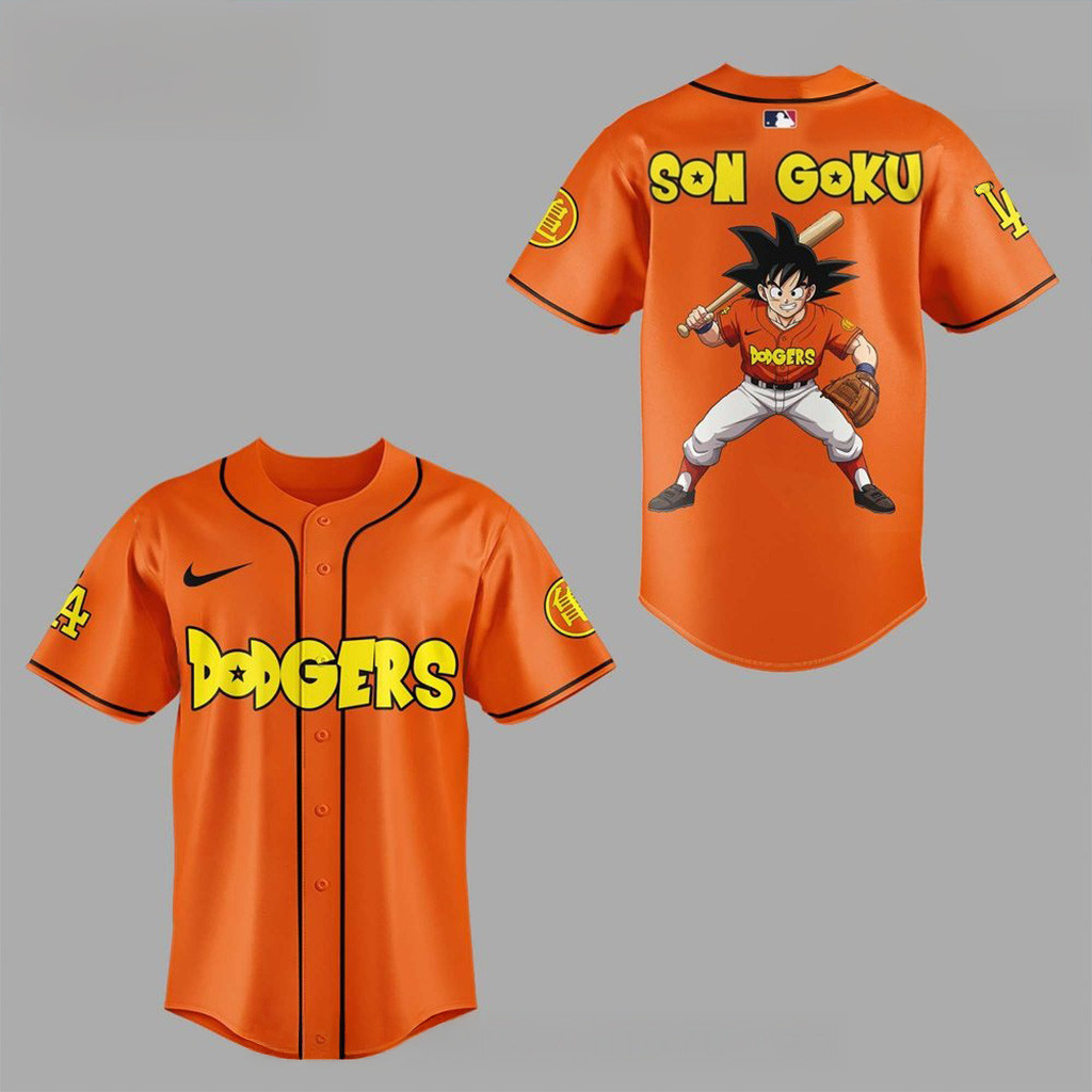 Los Angeles Dodgers X Dragon Ball Night 2025 Baseball Jersey LA Dodgers Merch