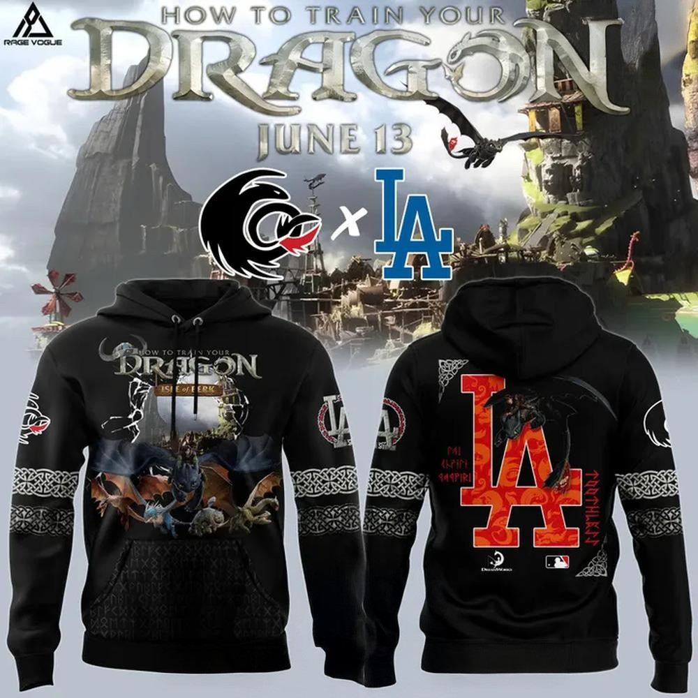 Los Angeles Dodgers x How To Train Your Dragon 2025 Hoodie Los Angeles Dodgers Merch