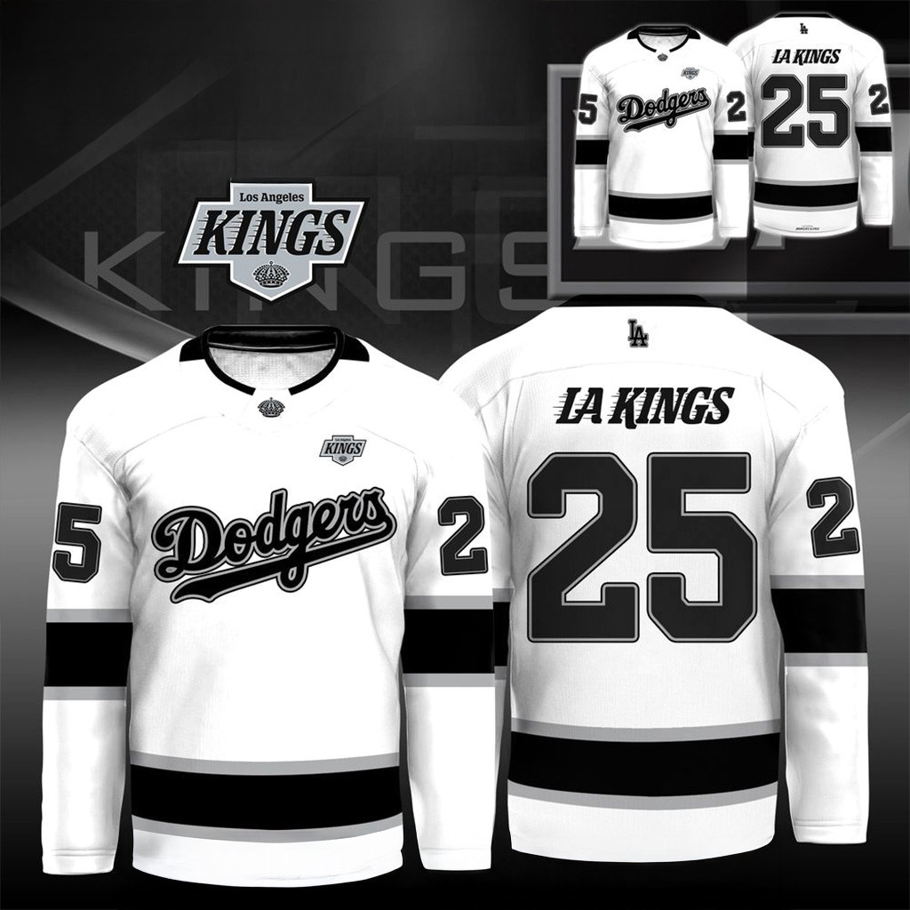Los Angeles Dodgers X La Kings Night Jersey 2025 Dodgers Merch Gifts For Him