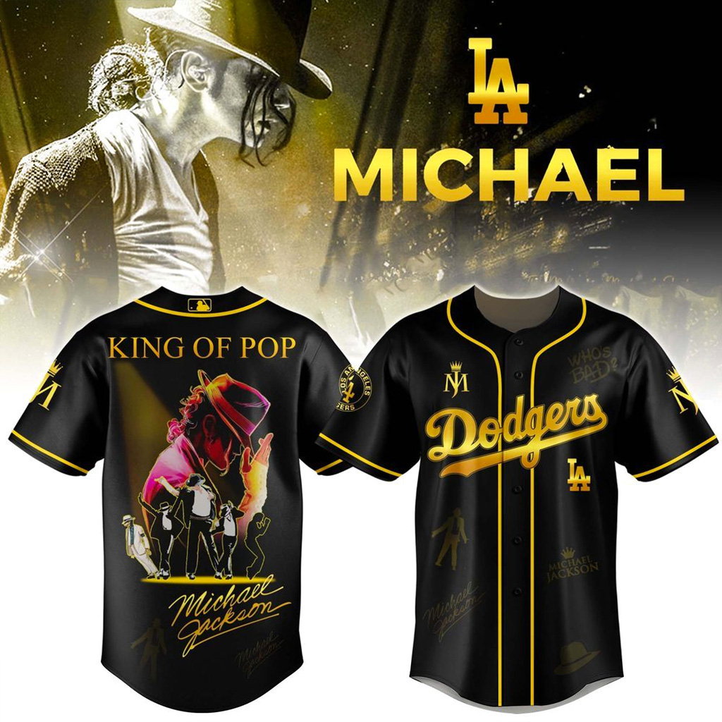 Los Angeles Dodgers X Michael Jackson King Of Pop Jersey 2025 Los Angeles Dodgers Merch