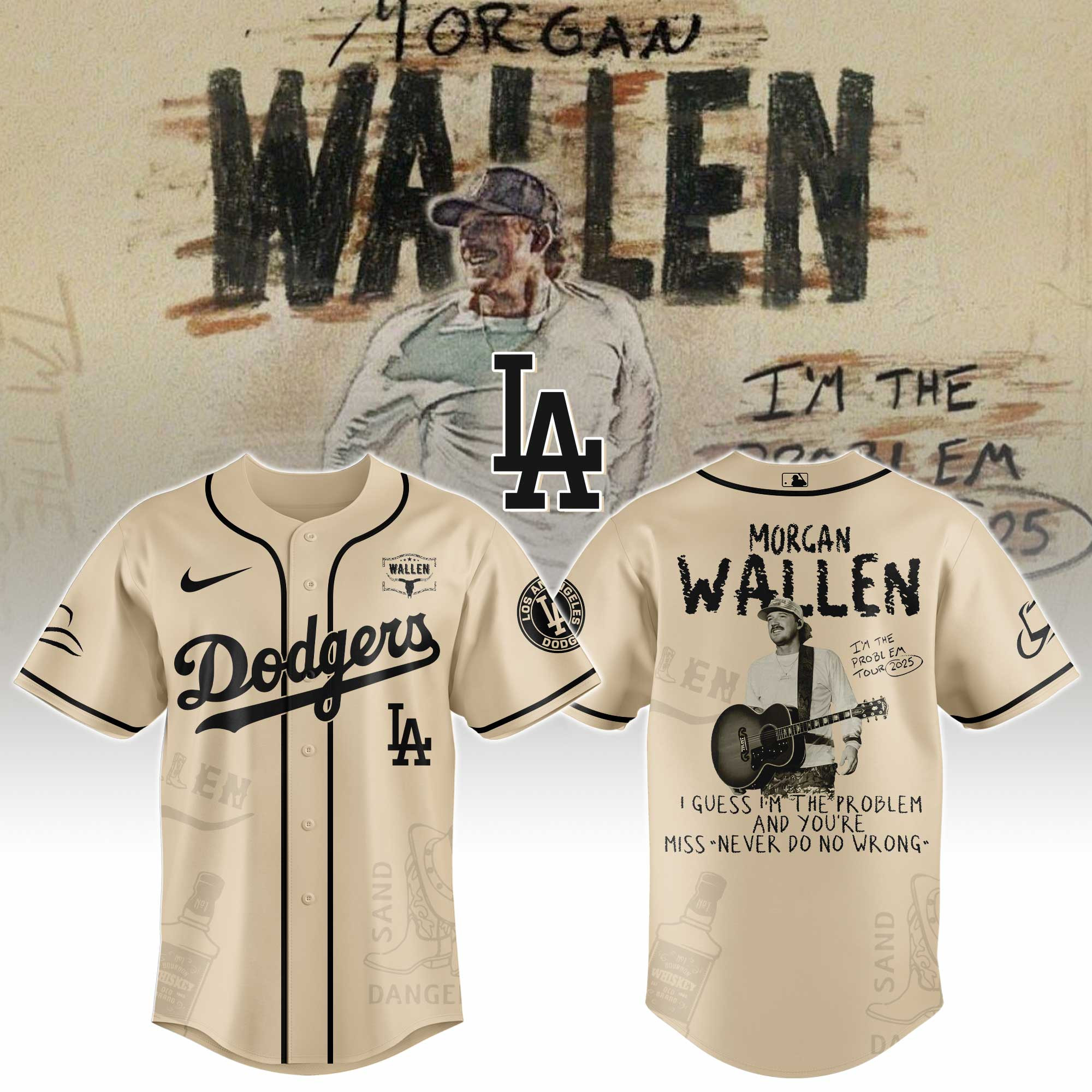 Los Angeles Dodgers X Morgan Wallen 2025 Jersey Best Gifts For Baseball Fans