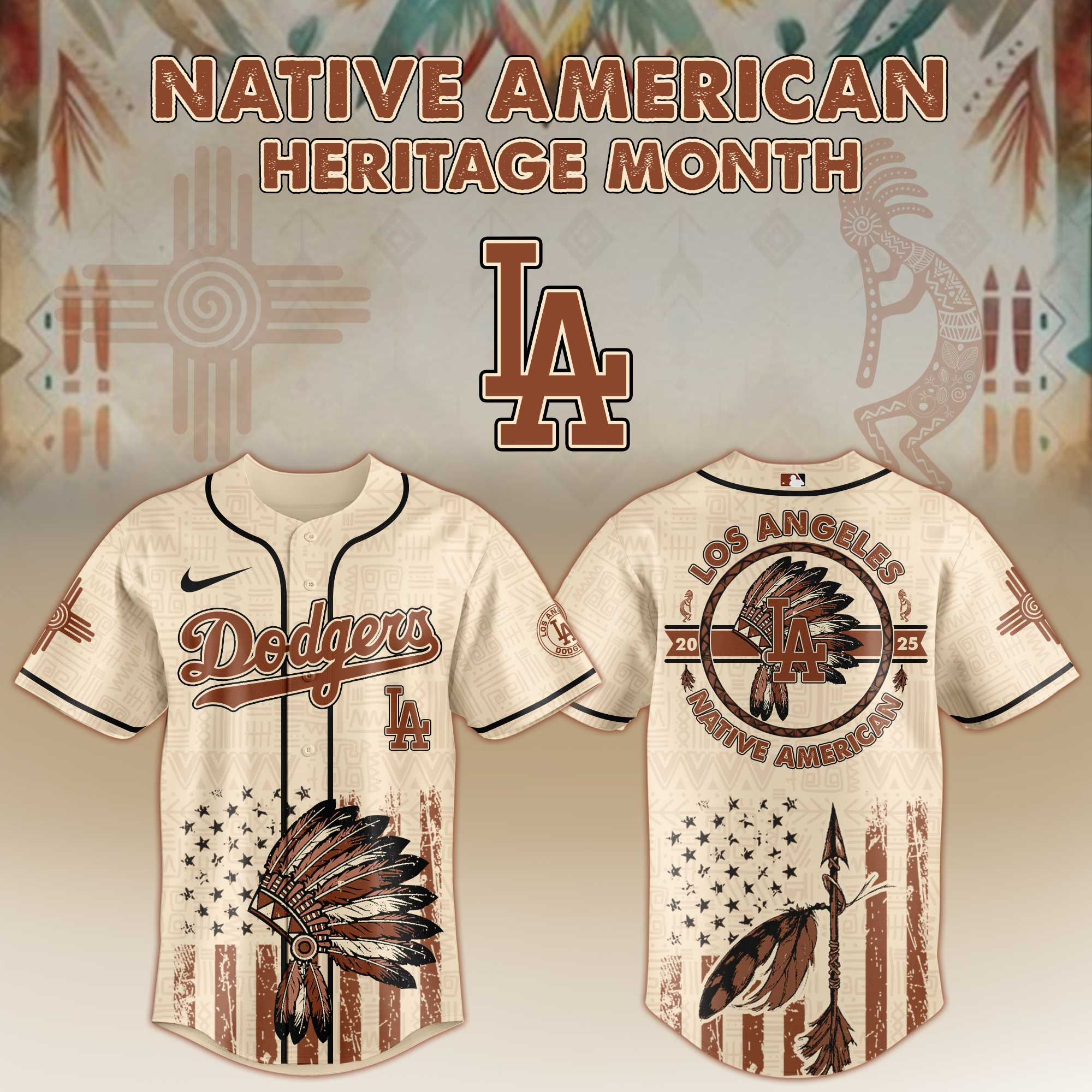 Los Angeles Dodgers X Native American Day Jersey 2025 Gift Ideas For Baseball Fans