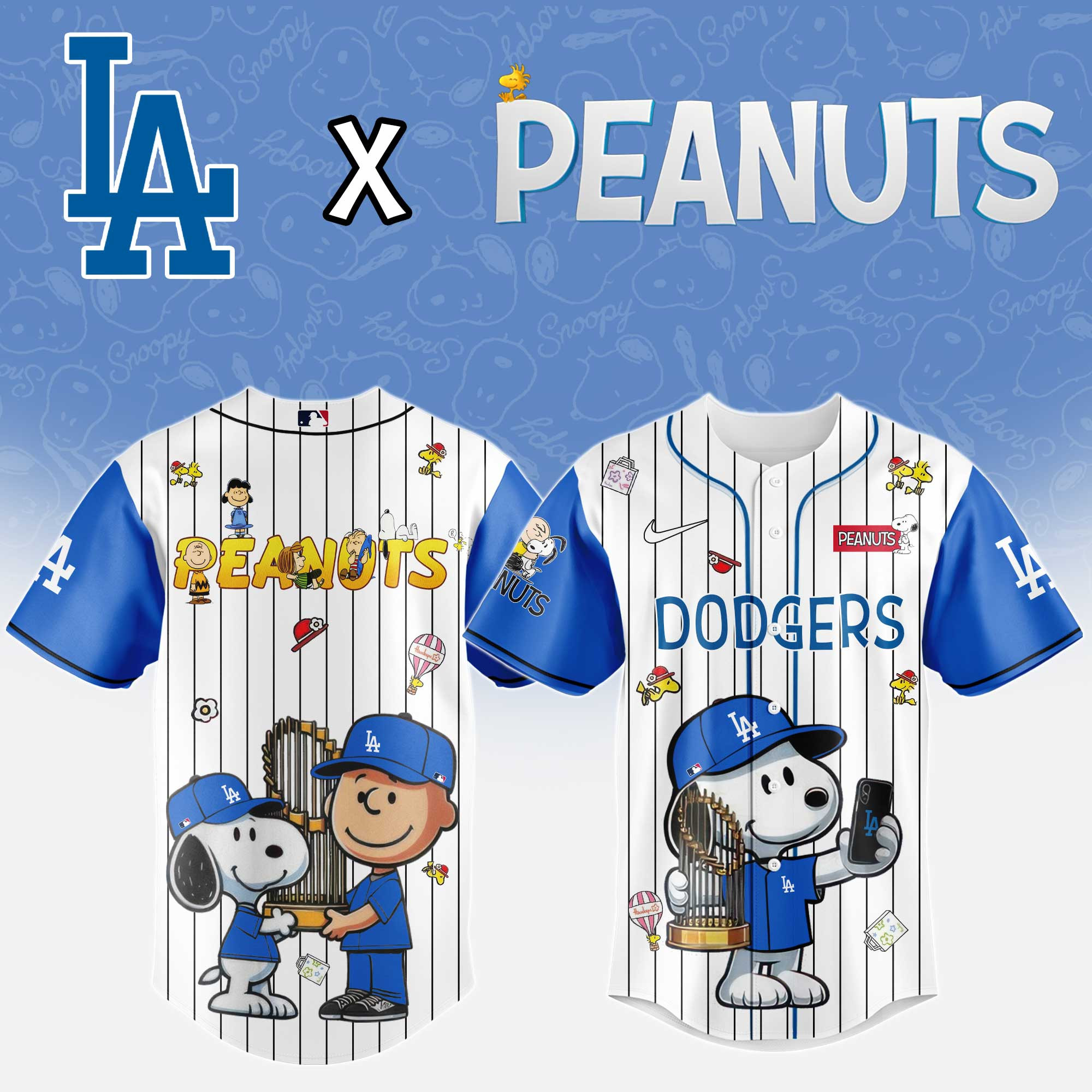 Los Angeles Dodgers X Peanuts Night 2025 Baseball Jersey