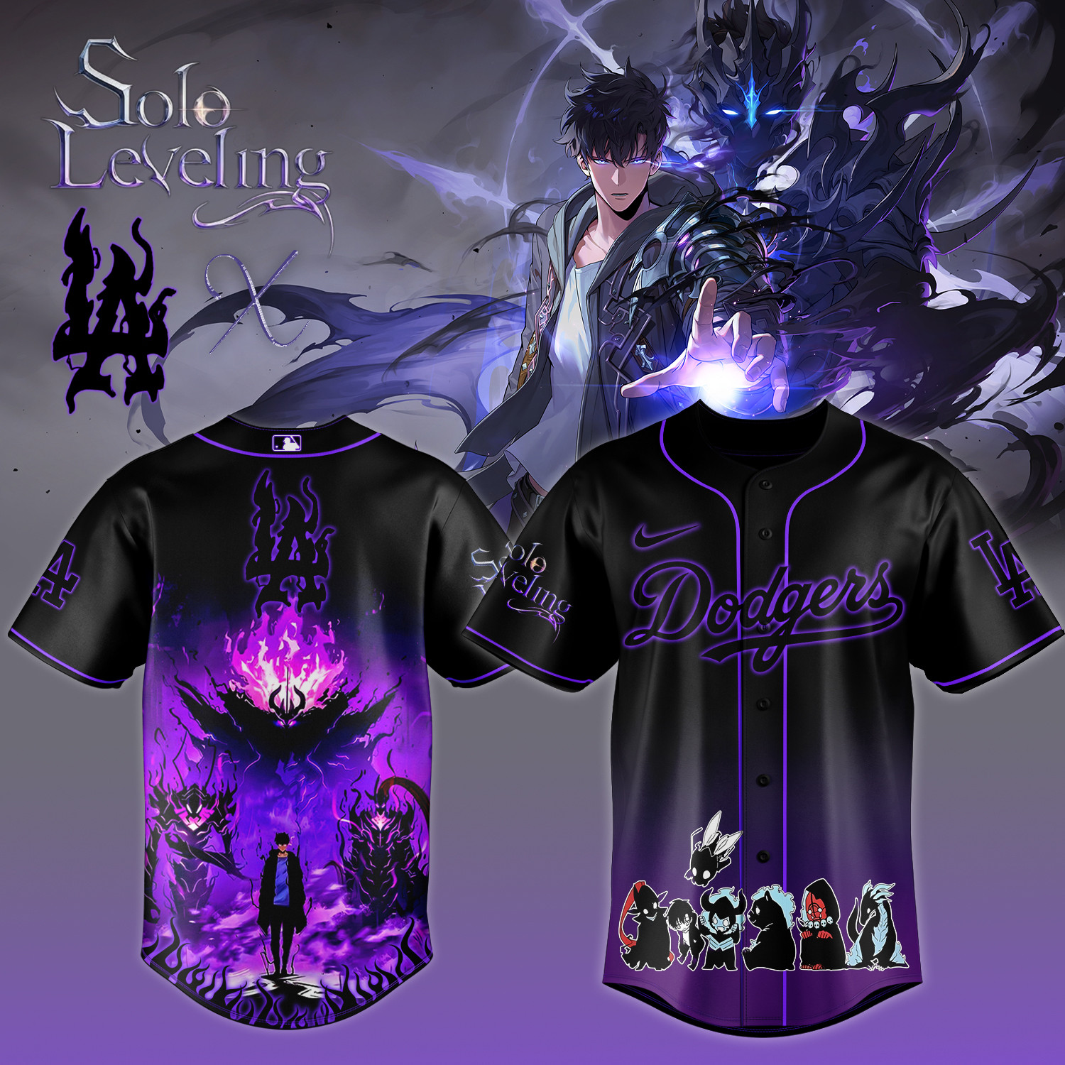 Los Angeles Dodgers X Solo Leveling Jersey 2025 Gift For Fans