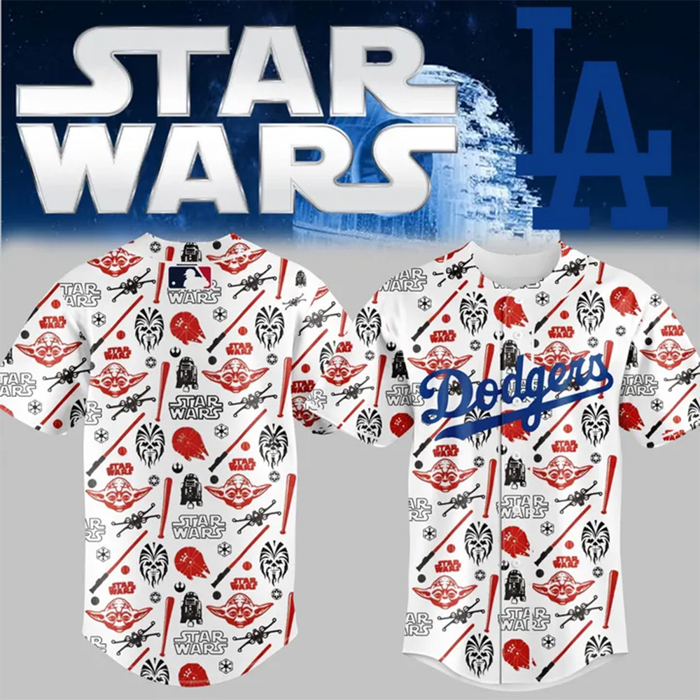 Los Angeles Dodgers x Star Wars Baseball Jersey Baseball Enthusiast Gifts