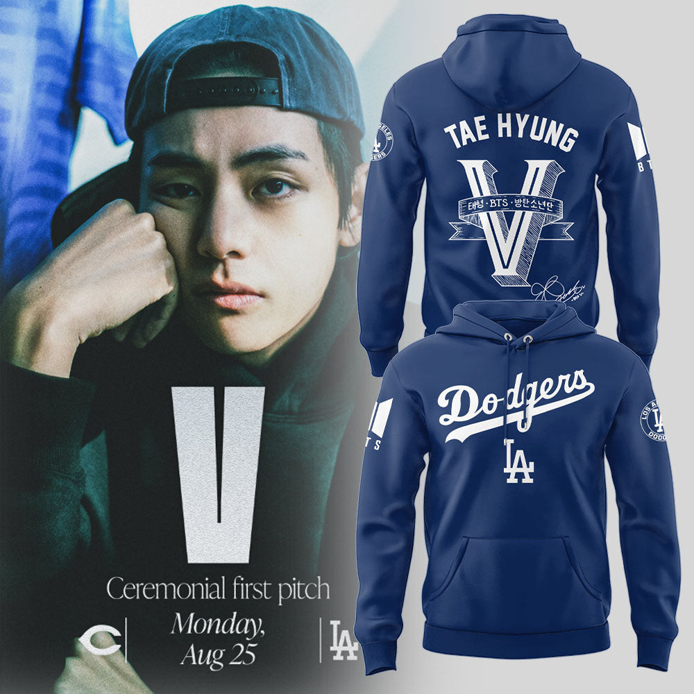 Los Angeles Dodgers X Tae hyung Hoodie Presents For Baseball Fans