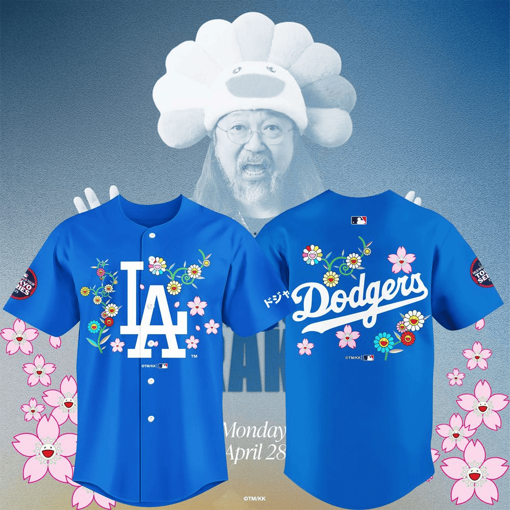 Los Angeles Dodgers x Takashi Murakami Japanese Heritage Night Jersey Top 10 Father's Day Gifts