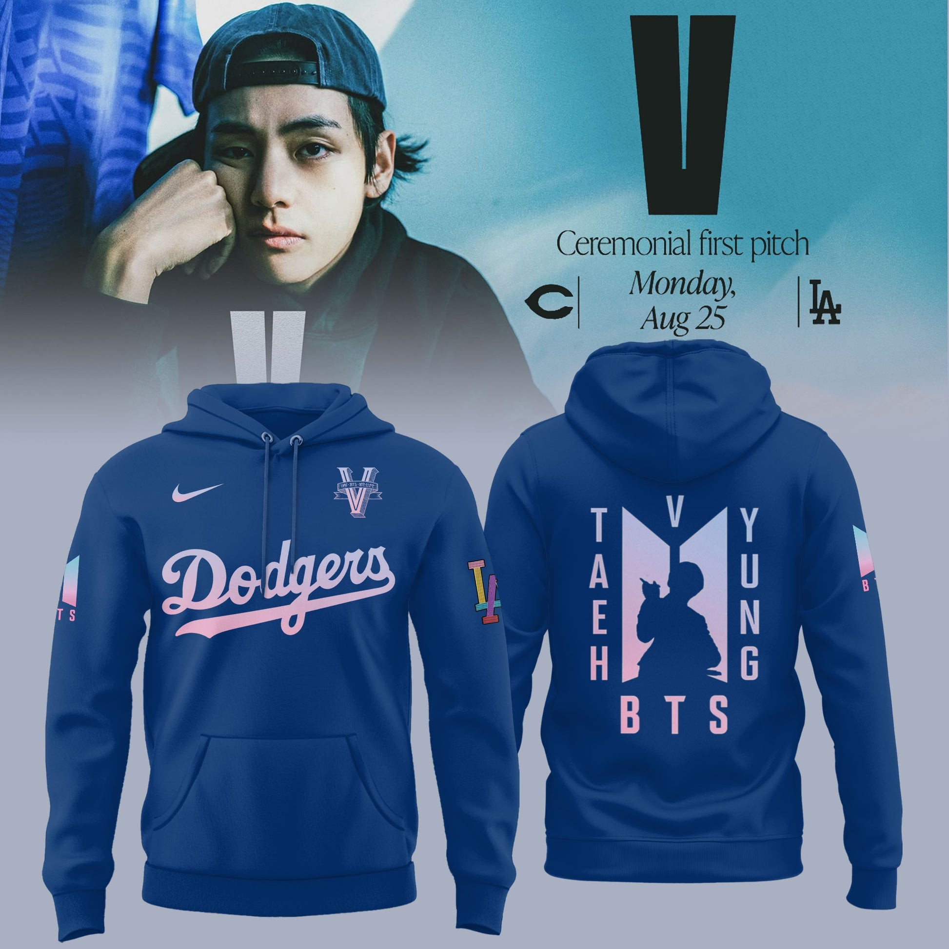 Los Angeles Dodgers X V Bts Hoodie Baseball Team Gift Ideas