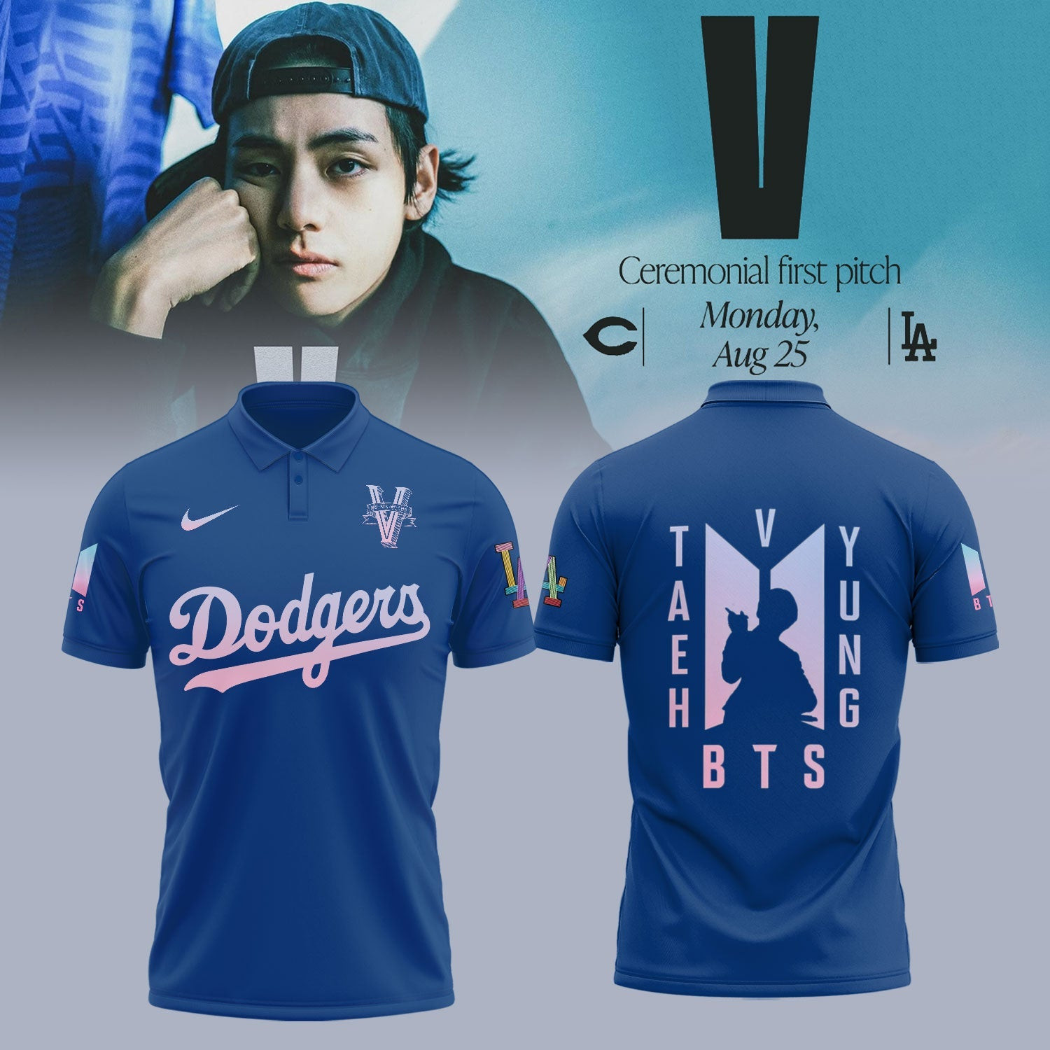 Los Angeles Dodgers X V Bts Polo Gift Ideas For Baseball Fans