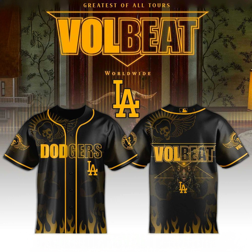 Los Angeles Dodgers X Volbeat Jersey Dodgers Merch Gifts For Dad