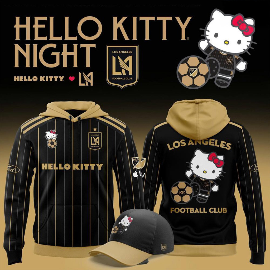 Los Angeles Football Club x Hello Kitty Night Special Hoodie Los Angeles Merch Her Gifts