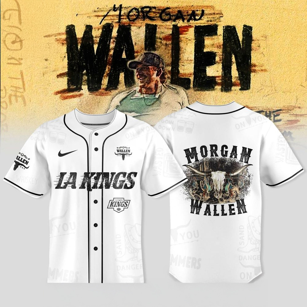 Los Angeles Kings X Morgan Wallen Tour 2025 Jersey LA Kings Merch Gifts For Dad