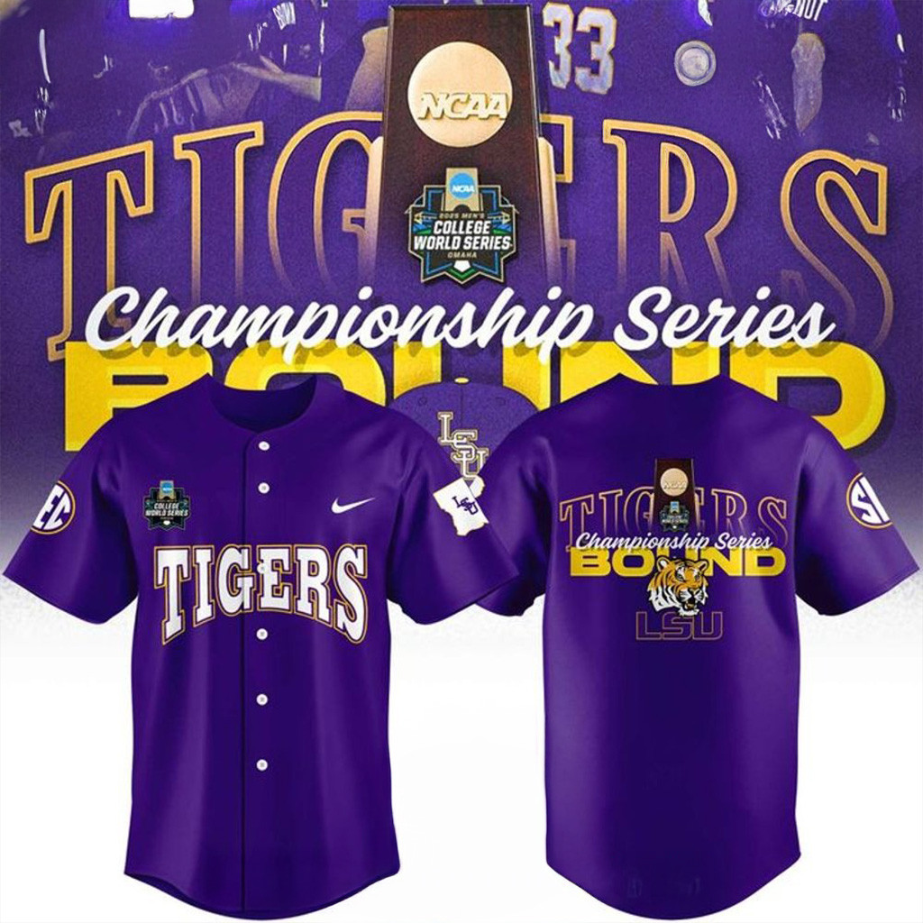 LSU Tigers Baseball 2025 Championship Series Bound Special Baseball Jersey LSU Tigers Merch
