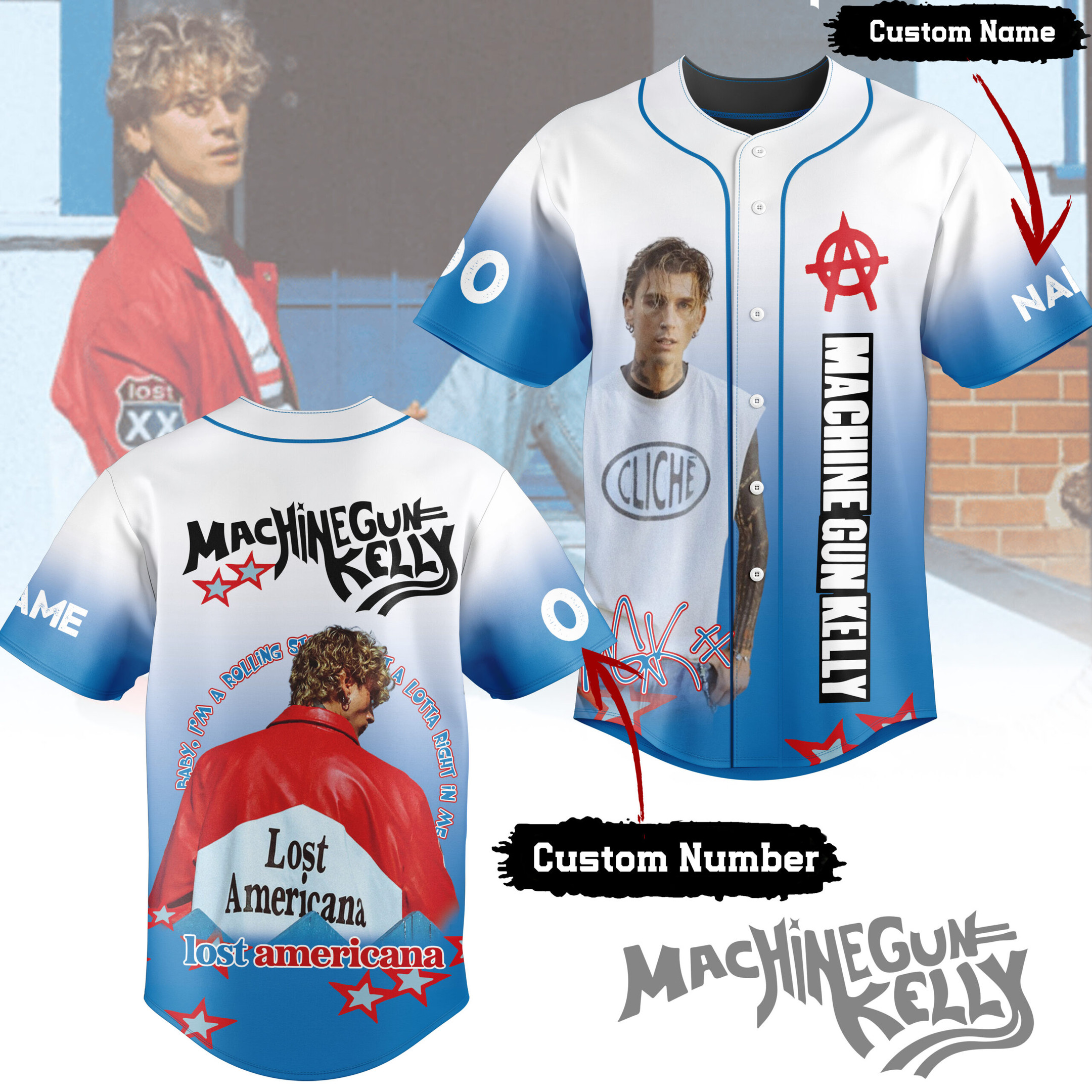 Machine Gun Kelly Music Personalized Baseball Jersey For Fans