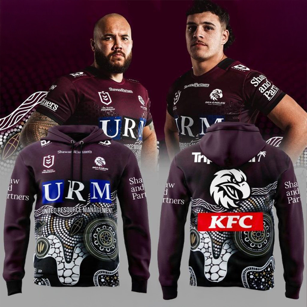 Manly Warringah Sea Eagles Tour 2025 Indigenous Round Hoodie Fan Merch Gifts For Him