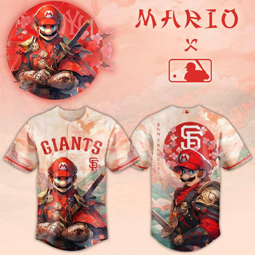 Mario Samurai Hero San Francisco Giants Baseball Jersey Best Gifts For Baseball Fans