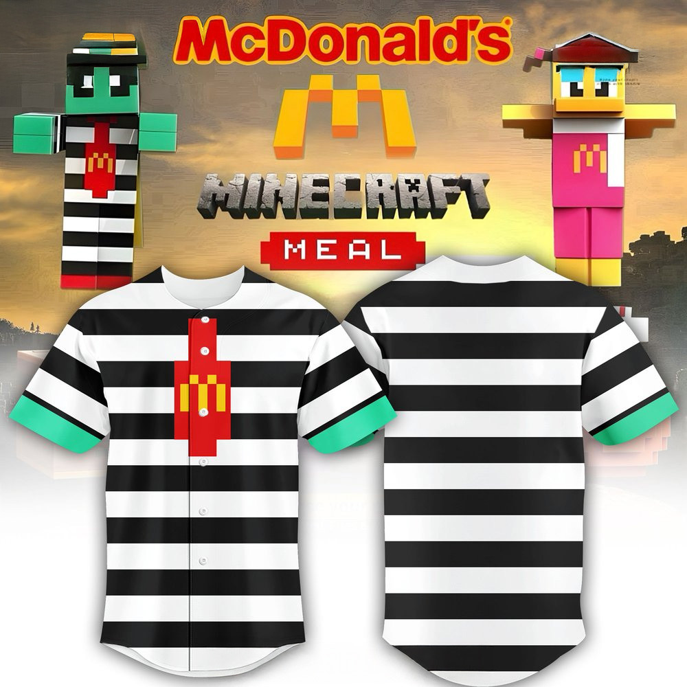 McDonald's x Minecraft Movie Meal Special Zombie Hamburglar Jersey Father's Day Gifts