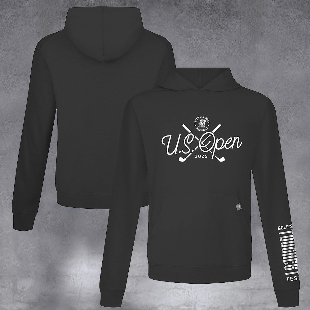 Men's 2025 U.S. Open Black Golf's Toughest Test Relay Pullover Hoodie Gifts For Sport Lovers