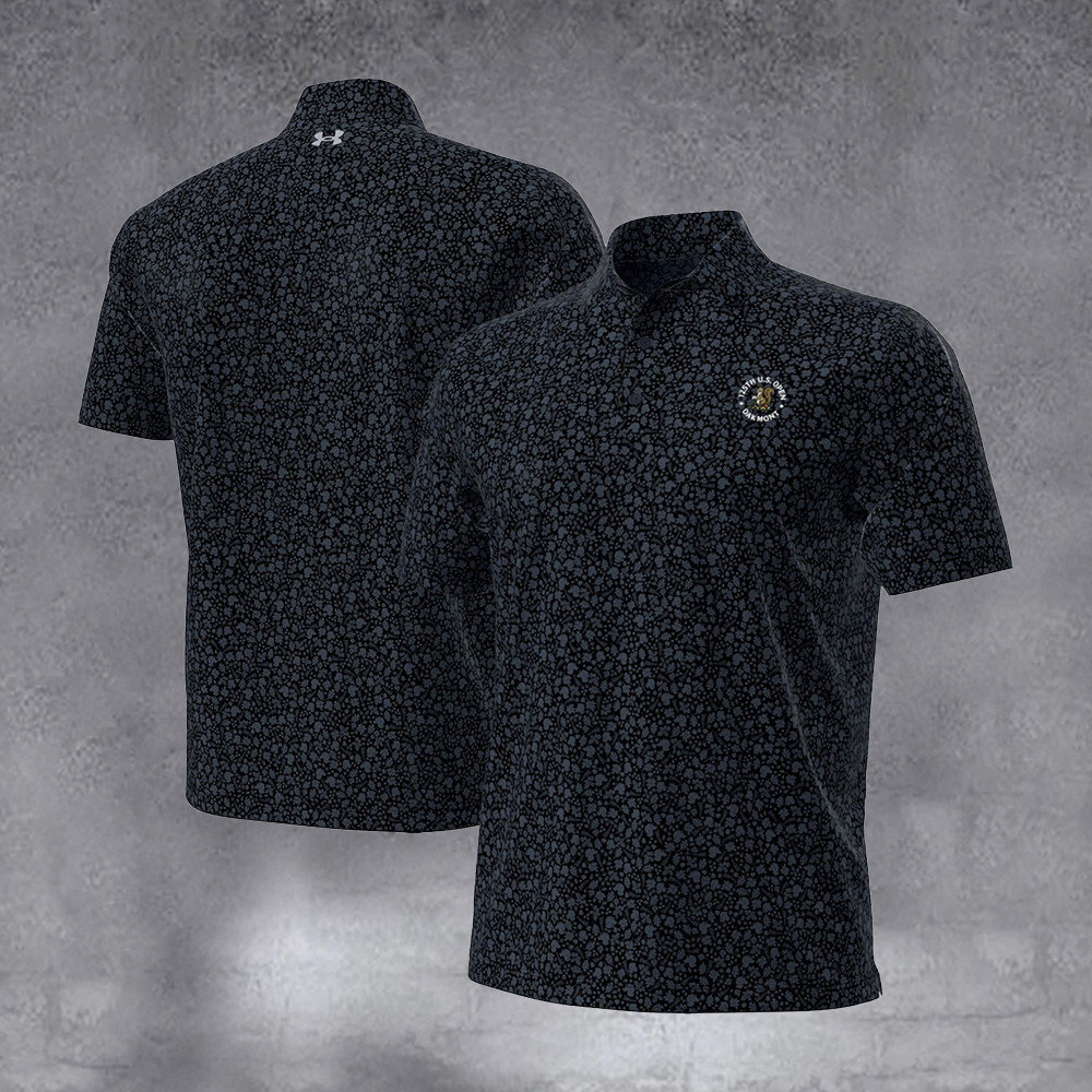 Men's 2025 U.S. Open Navy Squirrel Drive Print Polo Merch Gifts For Father