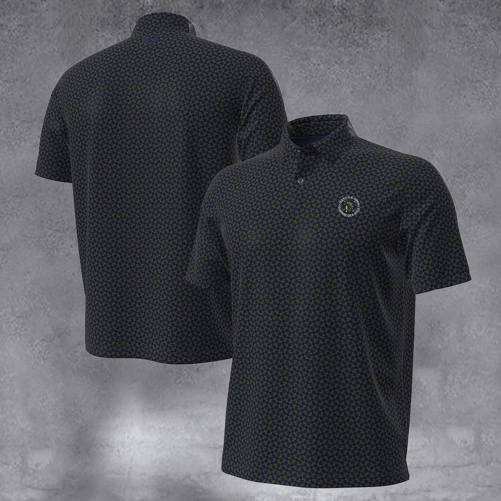 Men's 2026 U.S. Open Navy T2 Green Heartbeat Print Polo Merch Gifts For Men