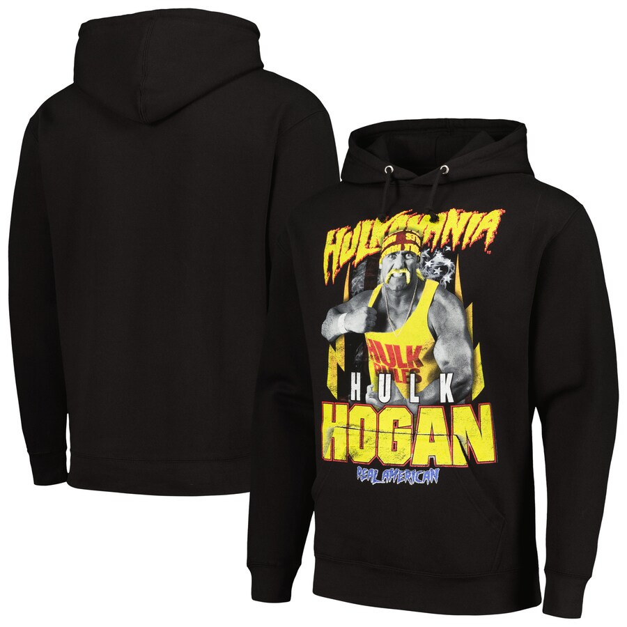 Men's Black Hulk Hogan Real American Fleece Pullover Hoodie Always Hulkamania Gift For Fans