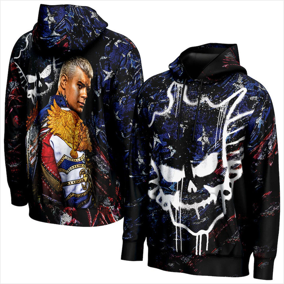 Mens ProSphere Black Cody Rhodes Adrenaline Hoodie Cody Rhodes Merch Fans Birthday Gifts