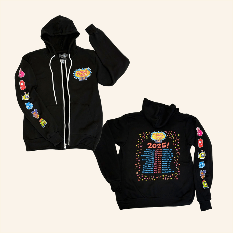 Merch Yo Gabba Gabba Live 2025 Official Tour Hoodie Yo Gabba Gabba Merch Fans Birthday Gifts