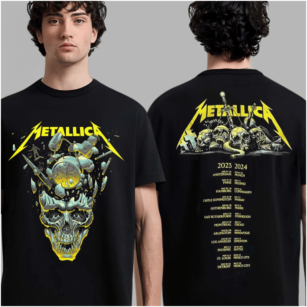 Metallica M72 Tour Merch Skull 2023 2024 Metallica T-Shirt Best Father's Day Gifts For Dad