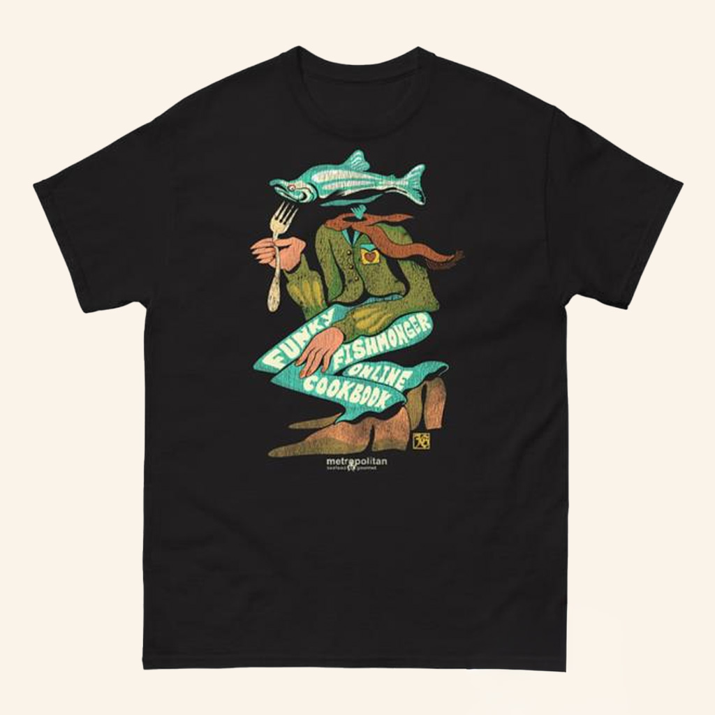 Metro Seafood Merch Vintage Fishman T-Shirt Gifts For Father