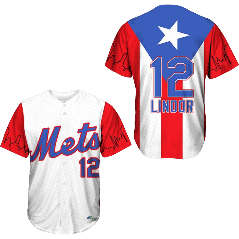 Mets Francisco Lindor Puerto Rico Jersey Mets Merch Gifts For Father's Day Ideas
