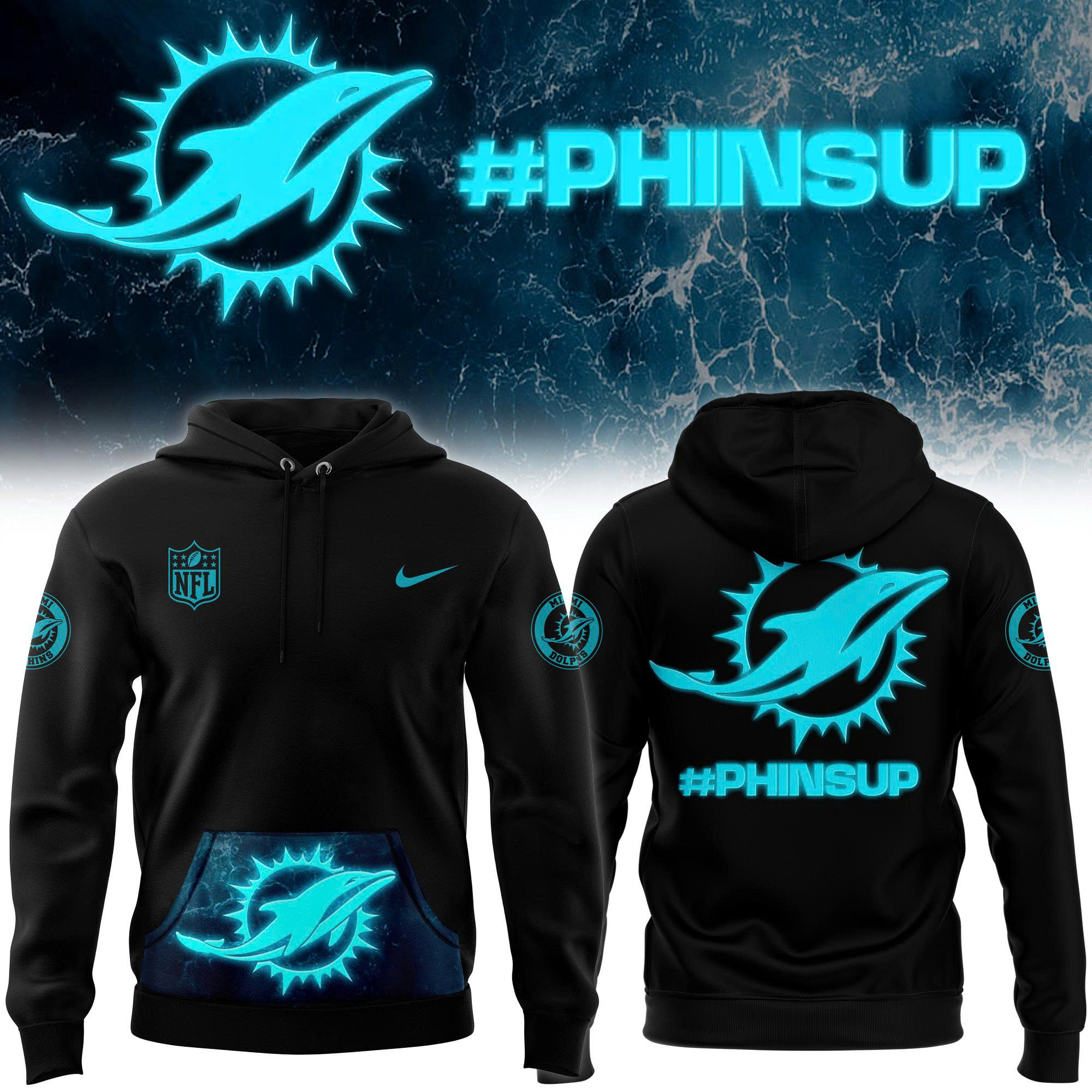 Miami Dolphins Fans Phinsup 2025 Hoodie Baseball Player Gift Ideas