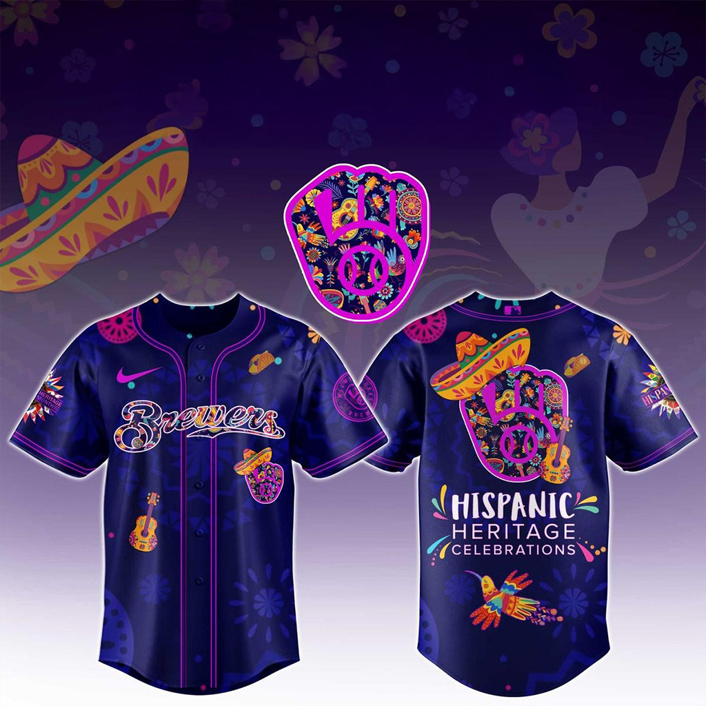 Milwaukee Brewers Hispanic Heritage Celebrations 2025 Baseball Jersey Milwaukee Brewers Merch