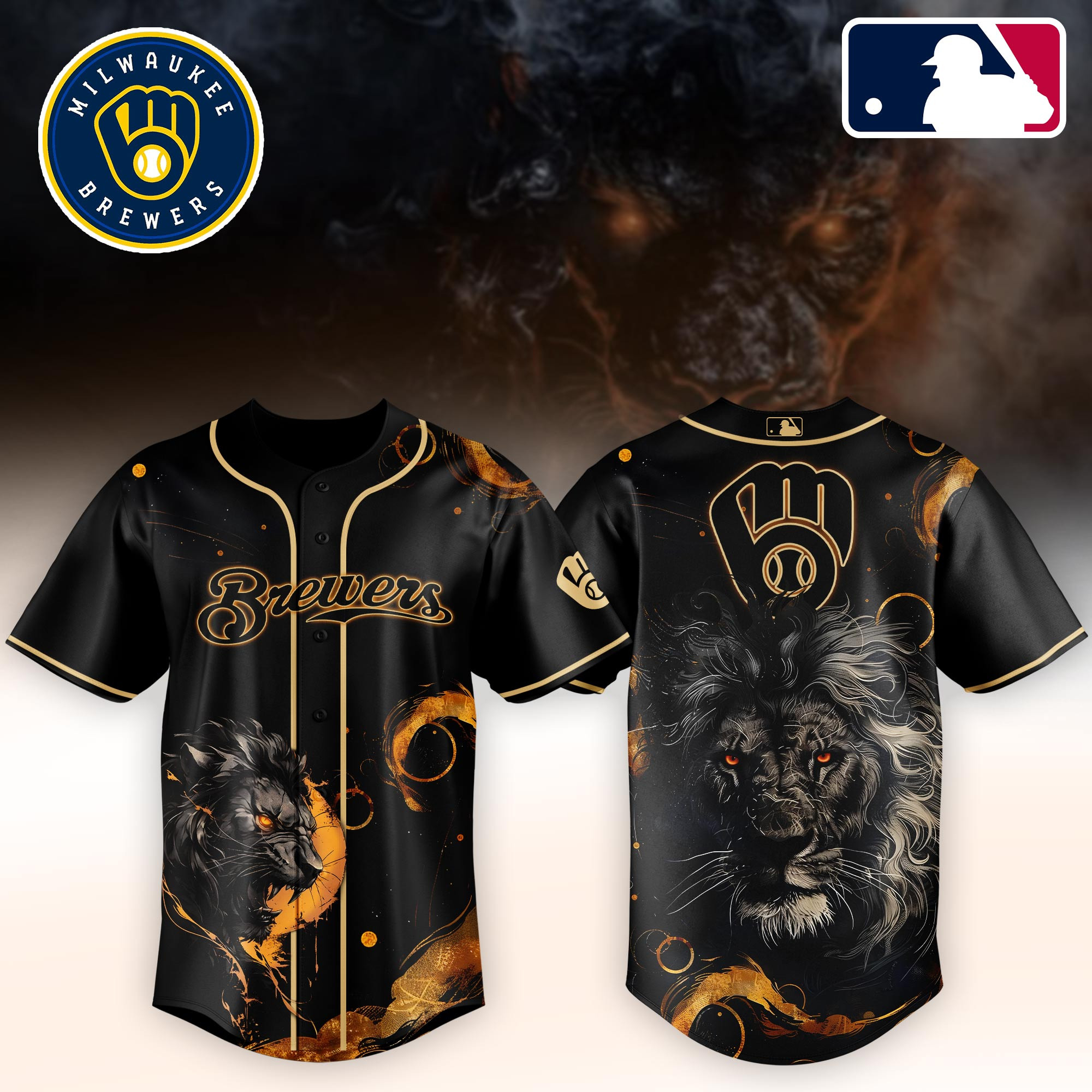 Milwaukee Brewers Mlb X Lion Baseball Jersey For Fans