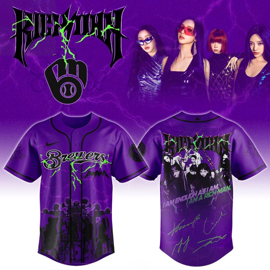 Milwaukee Brewers X Aespa Richman Jersey Milwaukee Brewers Merch Gifts For Fans