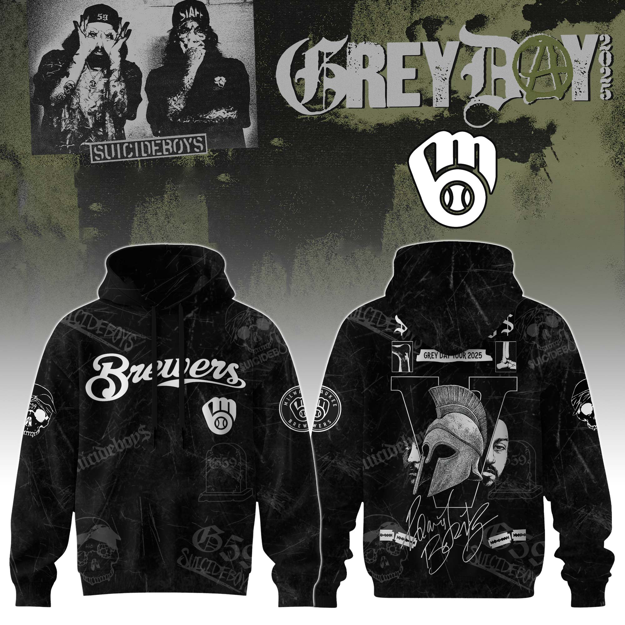 Milwaukee Brewers X Suicideboys G59 Hoodie 2025 Gift For Baseball Fans