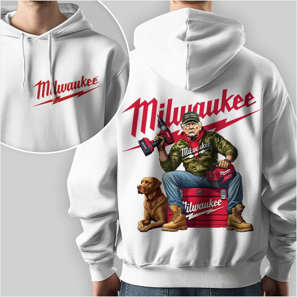 Milwaukee Trump 2025 Hoodie President Trump 45-47 Merch Patriotic Hoodie Birthday Gifts For Dad