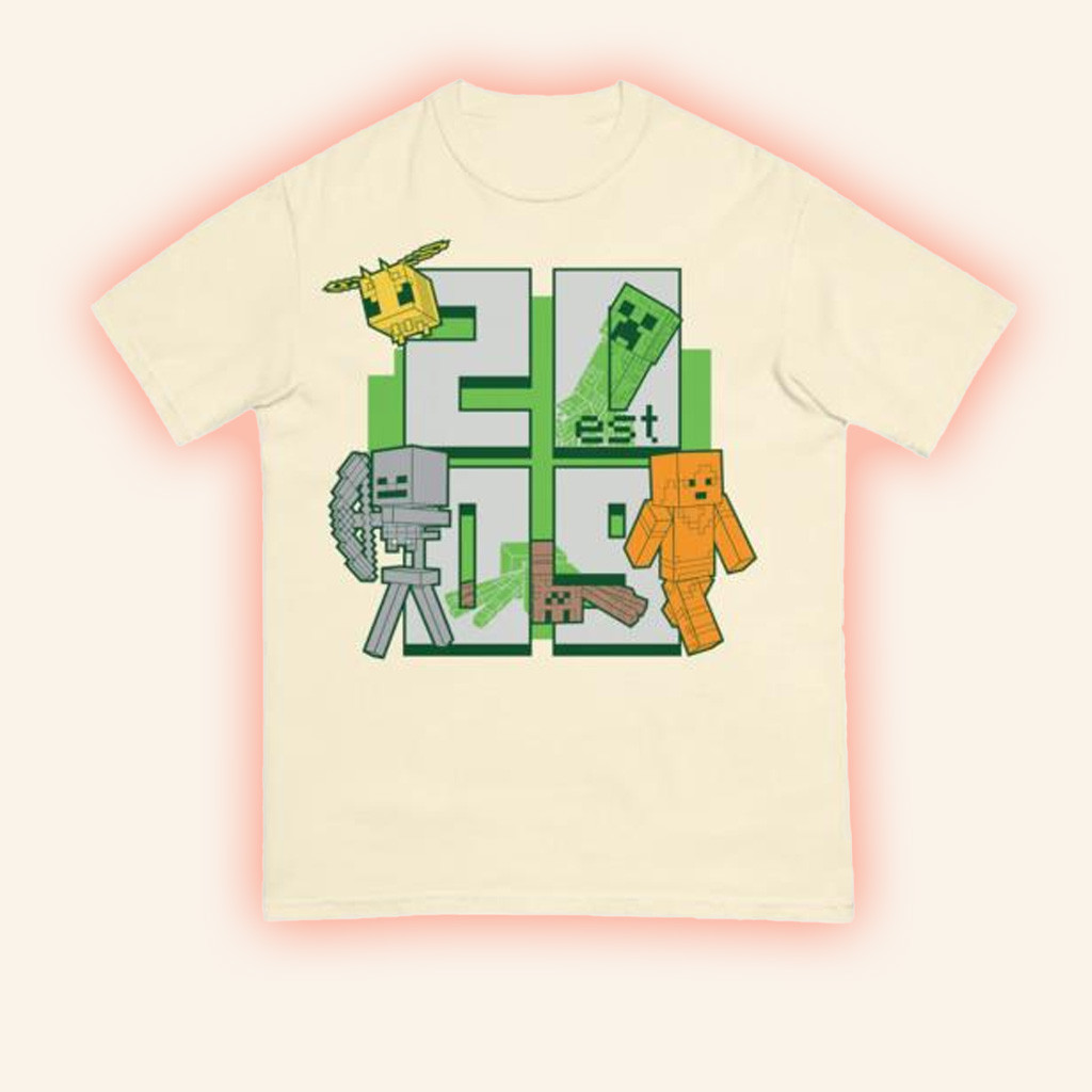 Minecraft Merch Minecraft Est 2009 Stacked T-Shirt Gifts For Him