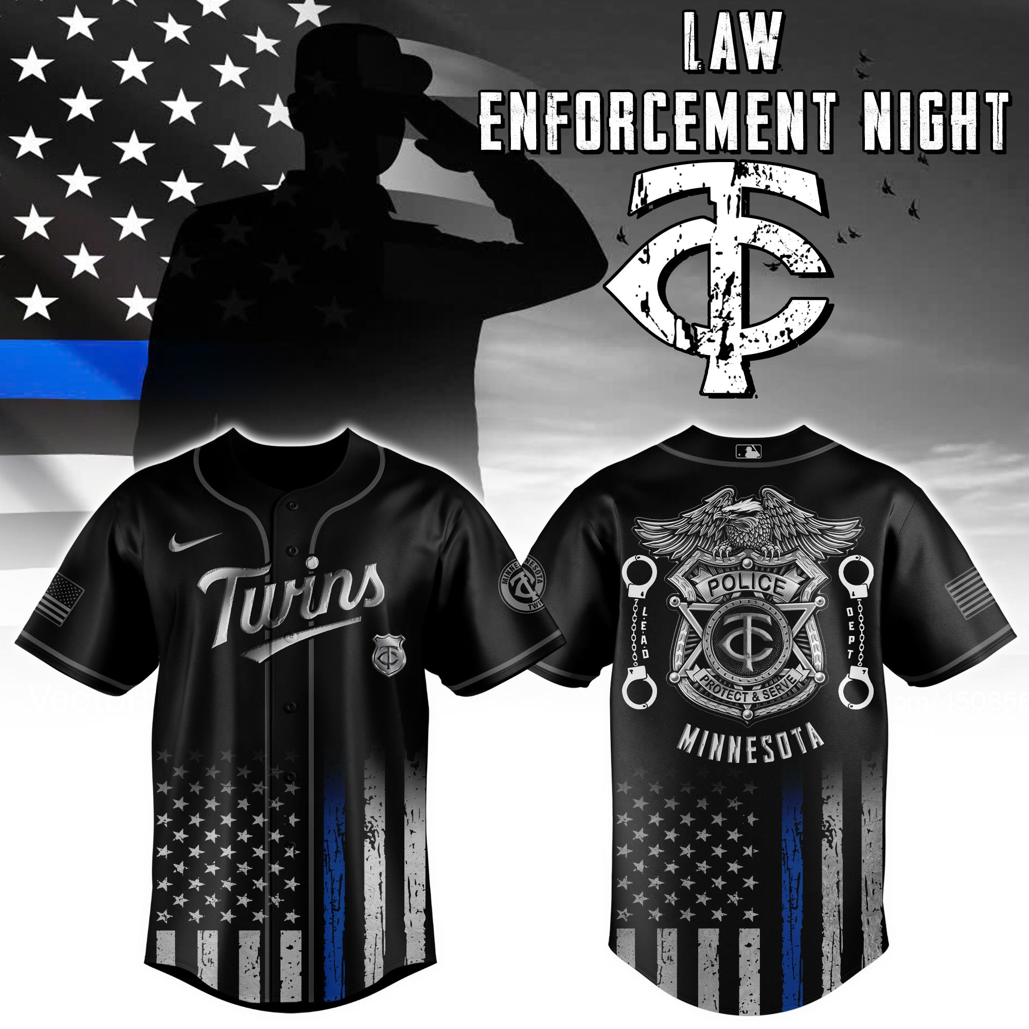 Minnesota Twins MLB x Law Enforcement Night Edition Jersey 2025 Minnesota Twins Merch