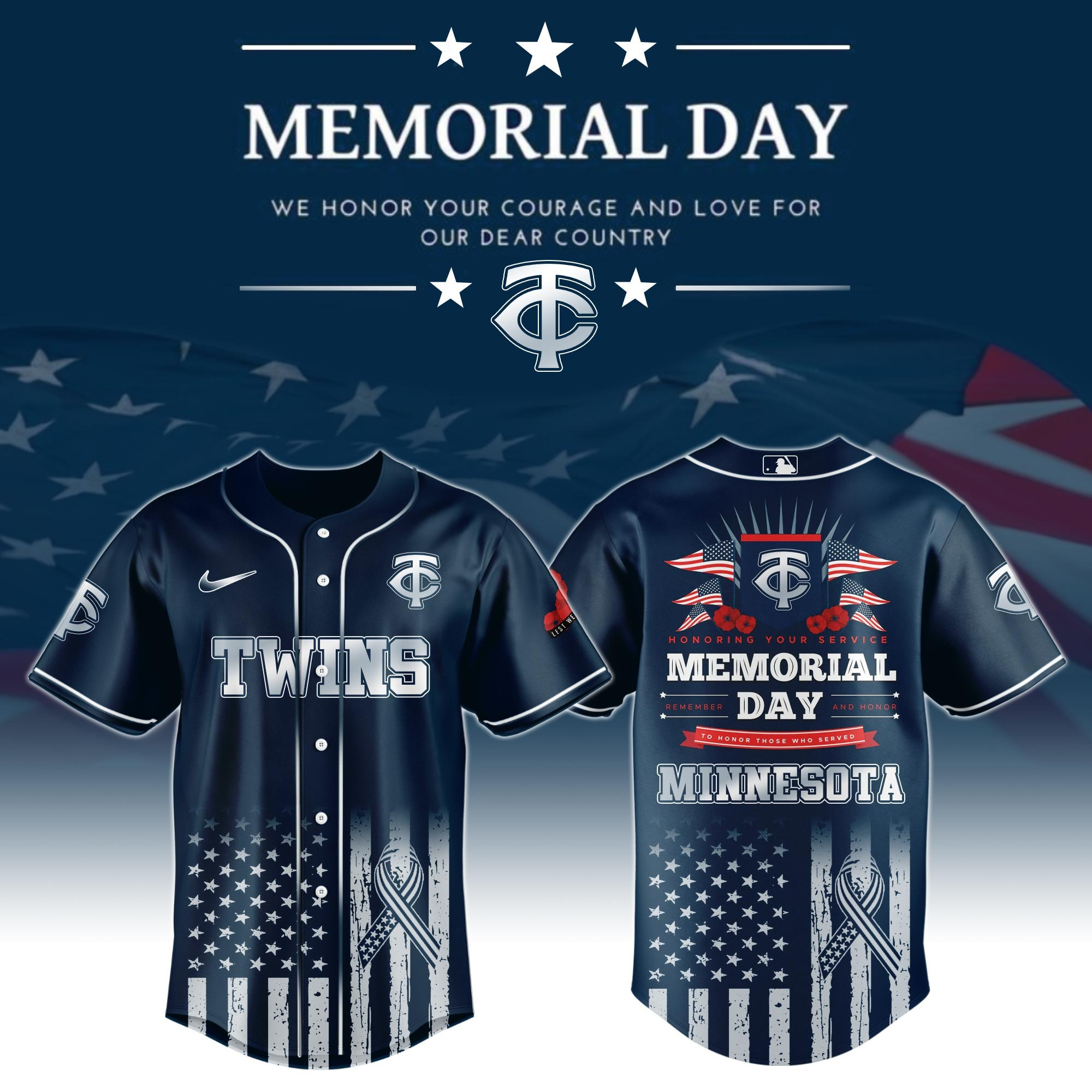 Minnesota Twins Special Memorial Day Limited Edition Jersey Milwaukee Brewers Merch